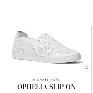 Michael Kors Ophelia White Slip-On Sneakers